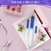 3Pcs Crystal Glass Nail Files for Natural Nails - Professional Nail Files for Acrylic Nails Artificial Nail Tools Nail File Set Cuticle Pusher - Manicure Supplies Nail Care Pedicure Tools for Feet
