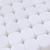 16MM Blank White Dice Set Acrylic Rounded D6 Dice Cubes for Game, Party, Fun, DIY Sticker and Math Teaching, Pack of 50