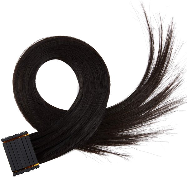 6D Hair Extensions 100% Real Human Hair 13pcs 52g/pack No-Trace Hair Extensions (22 inch #1B)