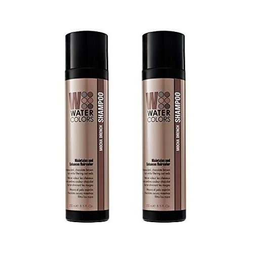 Watercolors Color Depositing Shampoo, Semi Permanent Hair Color 8.5 oz - MOCHA DRENCH (2 PACK)