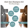 Blonde Brown Hair Dye Shampoo 3 in 1, Instant Hair Color Shampoo for Women Men, Natural Color Shampoo Hair Dye, Grey Hair Coverage in Minutes, Herbal Formula (17.6 FL OZ)