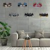 Youeon 6 Pack Floating Shoe Display Shelf, 8 x 3 Inch Acrylic Shoe Shelf for Wall, Floating Sneaker Shelves, Floating Shoe Shelves for Bedroom, Gaming Room, Sneaker Collection, Easy to Install