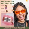 Braiding Gel Extra Hold 8.8 oz -Great For Braids,Twist, Locs & Smooth Edges - Braiding Gel Contains Rosemary Hair Growth Oil for Frizz Control, High Shine, Edge Control(Watermelon Flavour)