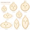 Mini Embroidery Hoop Wooden Mini Crossing Stitch Hoop Mini Ring Embroidery Circle for DIY Pendant Crafts, Round, Oval Vertical, Oval Horizontal (16 Sets)