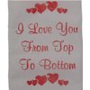 JustPaperRoses I Love You from Top to Bottom Printed Toilet Paper Gag Gift, Funny Novelty Valentine's Day or Anniversary Present for Him or Her