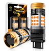 Auxbeam B21 Series 3157 LED Bulbs Amber Yellow Built in Resistor CANBUS Error Free Anti Hyper Flash 3457 4157 Bulb 600% Super Bright Turn Signal Light