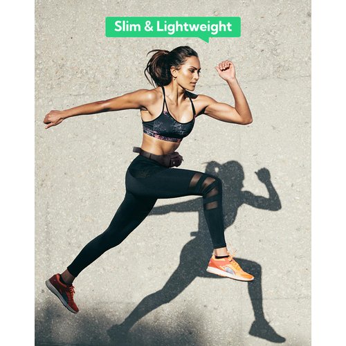 WATERFLY Fanny Pack for Women Men Water Resistant Small Waist Pouch Slim Belt Bag with 4 Pockets Lightweight Crossbody Chest Bag Fit All Phones, 11.02 x 2.1 x 4.3 inch