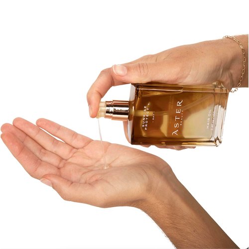Aster Beauty Sunrise Protect + Hair Oil | Multi-use Hydrating Oil | Infused With Botanical Oils to Protect & Deeply Nourish Hair | Frizz Control | Helps With Heat & UV Protection | For All Hair Types