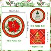 Gatherfun Christmas Party Supplies Christmas Poinsettia Flower Disposable Paper Dinner Plates Dessert Plates and Napkins for Merry Christmas Party, Serve 20
