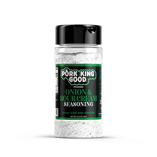 Pork King Good Seasoning: Onion & Sour Cream - Perfect for Cooking and Popcorn Seasoning - Keto Friendly, Paleo, No MSG, Gluten Free