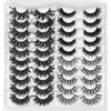 Fluffy Lashes 4 Styles 22MM-25MM 3D False Eyelashes 20 Pairs Full Wispy Lashes 25 MM Long Volume Curly Fake Eyelashes Reusable Dramatic Thick Faux Mink Lashes Multipack Wholesale Pack, by Yaiseiko