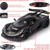 Therina Toy Cars Model Jesko Black Alloy Collectibles Die-cast Vehicles with Sound and Light