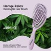 AIMIKE Hemp-Relax Detangler Hair Brush, Bio-Friendly Detangling Brush for Wavy Straight Hair, Vented Hairbrush w/Soft Bristles, Glide Through Tangles with Ease for Women, Kids, Wet & Dry Hair