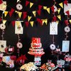 30 Ft Red Black and Gold Party Decorations Hanging Paper Triangle Banner Bunting Flag Pennant Garland for Graduation Birthday Bachelorette Engagement Wedding Bridal Shower Anniversary Casino Party