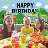 LLMSIX Wheels on The Bus Birthday Decorations School Bus Birthday Party Decorations Yellow School Bus Birthday Party Decoration Backdrop Banner for Boys Girls Birthday Favor Car Bus Train Theme Party