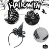 Halloween Headbands for Women Black Witch Hat Headband for Adult Scary Hair Hoop Spider Web Hair Bands Halloween Party Costume Halloween Cosplay Hair Supplies Hair Accessories for Hair Decoration 1Pcs