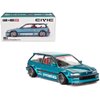 True Scale Miniatures Model Car Compatible with Honda Civic (EF) Kaido Works V1 Tahitian Green Limited Edition 1/64 Diecast Model Car Kaido House KHMG126