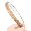 DIGUAN Headband Synthetic Hair Plaited Headband Braid Braided Without Teeth Hair Band Accessories for Women Girl Wide 0.6 Inch (Honey Blonde)