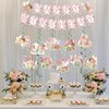 Rngmsi Fairy First Birthday Decorations - Fairy Birthday Party Decorations for Girls Fairy Happy Birthday Banners Mushroom Fairy Hanging Swirls Decor Flower Fairy Birthday Party Decorations Supplies