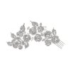 SAMKY Bridal Floral Rhinestones Crystal Prom Wedding Hair Comb Tiara T1080