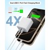 iPhone 16 Charger,USB C Charger Fast Charging,2Pack Dual USB C Port PD Charger Block iPhone 15 Charger Adapter with USB C to C Charger Cable,USB C Charging for iPhone 16/16 Pro/15/15 Pro Max,iPad Pro
