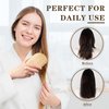 Natural Multifunctional Wooden Bamboo Hair Brush for Men Women,Hair Brush Made of Nylon Bristles,Brush Comb Handle with Guasha Function and Massage Scalp,Hair Brush Make Thin Long Curly Hair Health