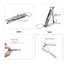 Ginalaia Stainless Steel Portable Nail Cutter，German Keychain Nail Clipper with File for Man and Women, Ultra Thin Flat Fingernail Clipper Perfect Use for Traveling、 Home 、 Office (Small, 1)