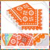 100 Pack Mexican Paper Napkins Fiesta Disposable Cocktail Napkins Papel Picado Decorative Scalloped Napkin for Cinco De Mayo Mexican Fiesta Table Decor Party Supplies