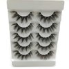 False Mink Lashes Curled 6D 15mm Fake Eye Lashes Wispy Lashes Natural Eyelash Soft Five Pairs (15mm LS04)
