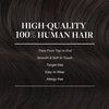 GOO GOO Clip in Hair Extensions Real Human Hair, 14inch 120g 7Pcs, 8C Ash Brown, Remy Human Hair Extensions Clip ins for Women, Natural Human Hair