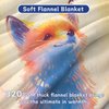 ALIFAFA Fox Blanket, Cute Red Fox Throw Blanket Aesthetic, Fox Gifts for Boys and Girls, Soft Plush Fox Lovers Fleece Blanket for Kids, Kawaii Fox Decor,50"x40"