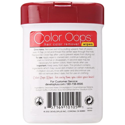 Color Oops Hair Color Remover Wipes 10 ea (Pack of 5)