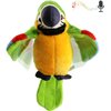 9'' Cute Talking Parrot Repeats What You Say Electronic Interactive Plush Toy Stuffed Animal Record Parrot Waving Wings Funny Bird Toys for Children Girls Boys Best Xmas Gift (Green Parrot)