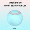 Interactive Cat Toy Ball，USB Rechargeable Automatic Cat Toy，Cat Balls Automatic Moving Rolling Cat Toys for Indoor Cat Kitten，Smart Ball Cat Toy Gift for Your Kitty (Blue)