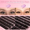 DIY Lash Extensions Fluffy Lash Clusters 60D+80D Individual Lashes 320pcs Cluster Eyelash Extensions 9-16MM DIY Lash Extension D Curl Mink False Eyelashes Clusters