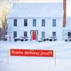Ushinemi Happy Birthday Jesus Banner Christmas Party Decorations for Outdoor Yard Decor Sign,9.8X1.6 Ft