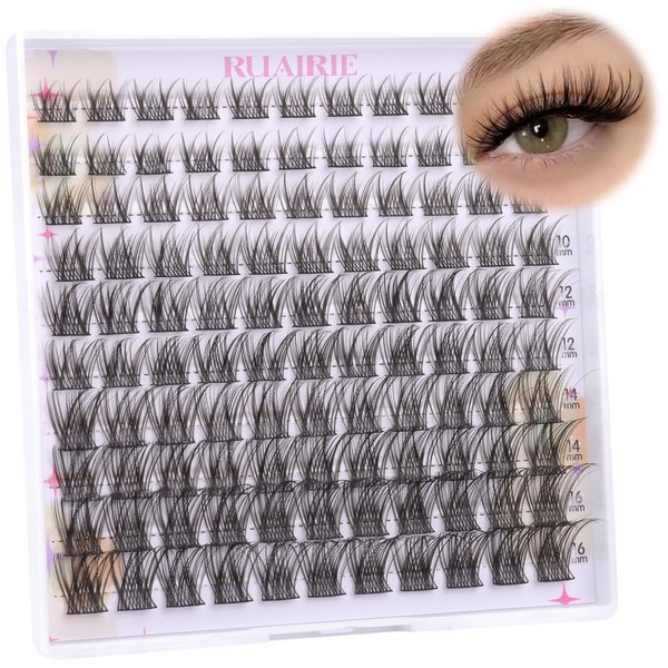 Ruairie Lash Clusters Eyelash Extensions Wispy Eyelash Clusters Lash Extension 110pcs 8-16MM Natural DIY Individual Lashes