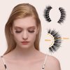 INMISS Air Lash 3D Mink Full Fluffy Wispy Mink Lashes Volume with Invisable Clear Band 8 Pairs 18mm Long Eyelashes Natural Look