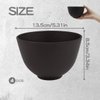 FERCAISH 4Pcs Diy Face Mask Mixing Bowl, Microwavable Silicone Facial Mud Bowl Cosmetic Beauty Tool for Home Salon(Big/Black)