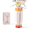 HI-REEKE Flower Vase Building Block Set, Orange Vase Toy Kit for Women