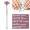 Nail Brush, Fan Shaped Nail For Dusting Nails, Flat Head Fan Shaped Pen With Gradient Varnish, Brush Nail Art For Nail Brushes Nail Pen, Manicure Brush Small Head Shaking Chalk