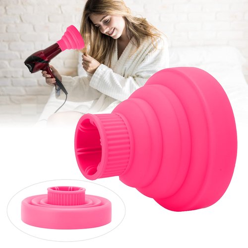 Universal Hair Diffuser, Professional Hair Dryer Diffuser Portable Travel Folding Hair Blow Dryer Diffuser For Curly Or Wavy Hair Styling(pink)