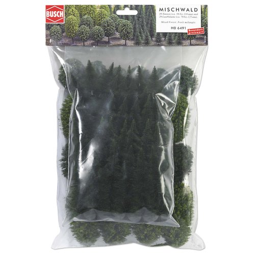 Busch 6491 Mixed Forest Trees 50/ HO Scenery Scale Model Scenery