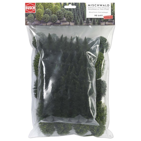 Busch 6491 Mixed Forest Trees 50/ HO Scenery Scale Model Scenery