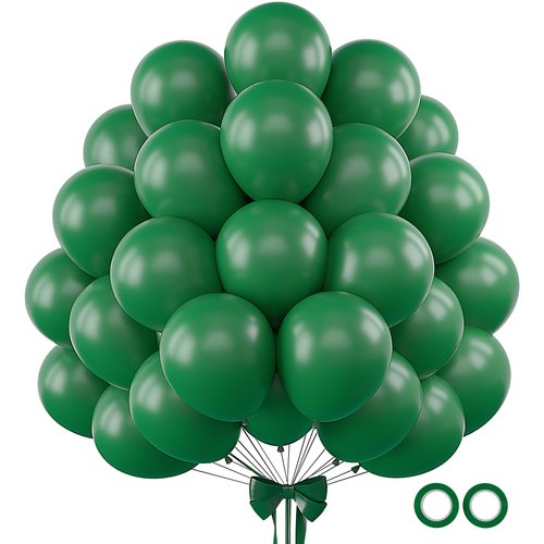 110pcs Dark Green Balloons 12 Inch Green Latex Balloon Arch Kit for Birthday Baby Shower Anniversary Graduation Wedding Party Decorations
