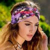GORTIN Boho Headbands Knotted Head Bands Flower Turban Head Wraps Stretchy Hair Bands Yoga Headband Workout Sweatbands Fashion non-slip Head Scarf Hair Accessory for Women and Girls (A-Tye die)