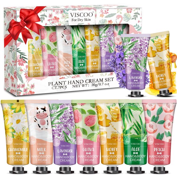 7 Pack Hand Cream Gifts Set for Women, Christmas Gifts for Women,Thank You Gifts,Stocking Stuffers for Adults,Appreciation Gifts,Hand Lotion Travel Size in Bulk for Dry Cracked Hands,Mini Hand Lotion