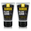 Pacific Shaving Company Bamboo Pre-Shave Scrub - Exfoliating Face Scrub & Cleanser - Daily Face Wash for Men with Aloe Vera & Willow Bark Extract - Soothes, Moisturizes & Controls Blemishes (2 Pack)