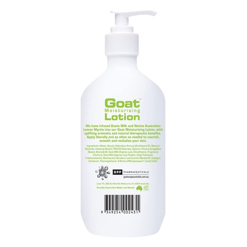 Goat Milk Lotion - Moisturizing - Non Greasy - 17 oz Enriched Milk, Suitable for Dry, Itchy or Sensitive Skin - Made In Australia - Lemon Myrtle