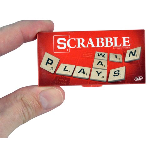 World's Smallest Scrabble, Miniature Magnetic Board, 98 Letters, 5 Blank Tiles & Portable Case, Family Game, Classic Scrabble Game, Perfect for Stocking Stuffers, Easter Gifts, Party Favors, Ages 8+